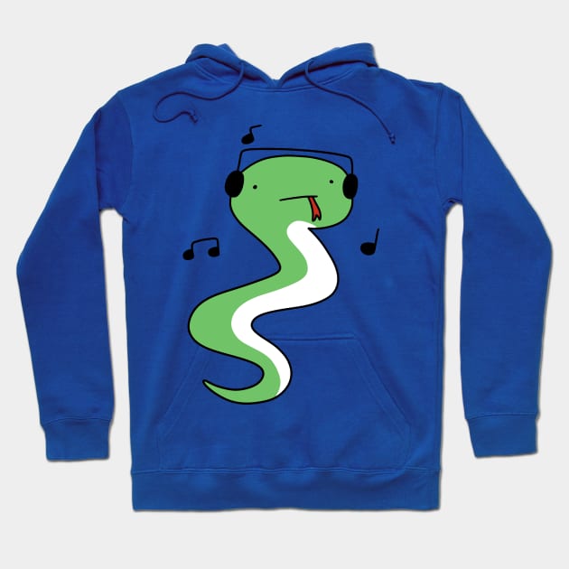 Dancing Headphones Snake Hoodie by saradaboru